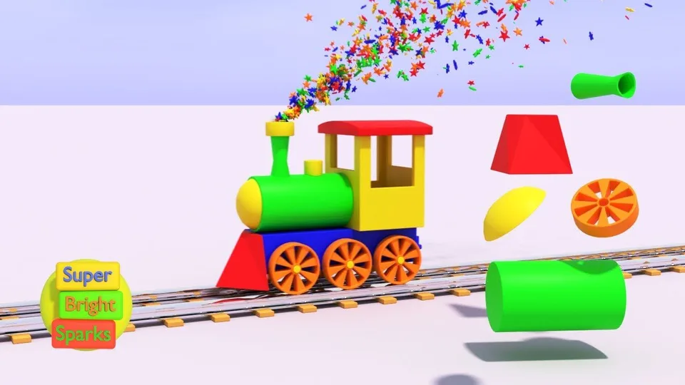 Learning Colors with Toy Train Assembly